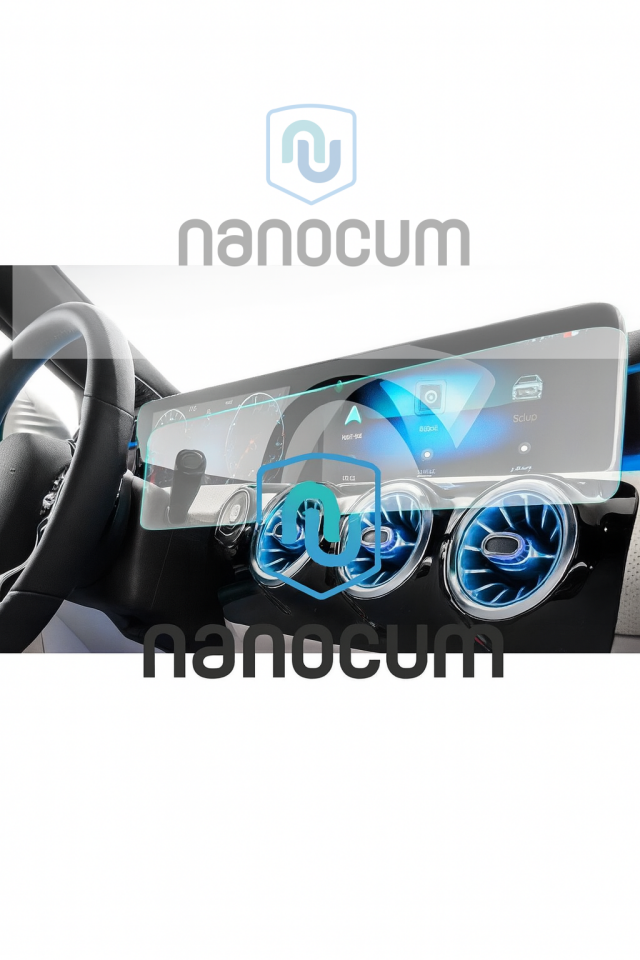 Mercedes Glb 200 2021-2023 Navigasyon Bilgi Ekranı ve Dijital Gösterge Ekran Nano Koruyucu Film