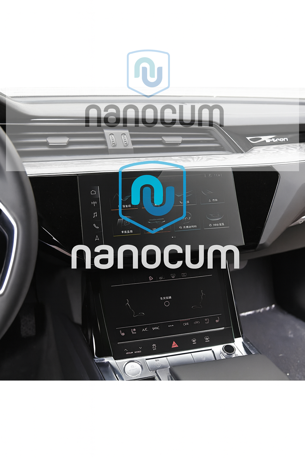 Audi Q8 2020-2023 Multimedya Çift Nano Ekran Koruyucu Navigasyon Ekran Koruyucu