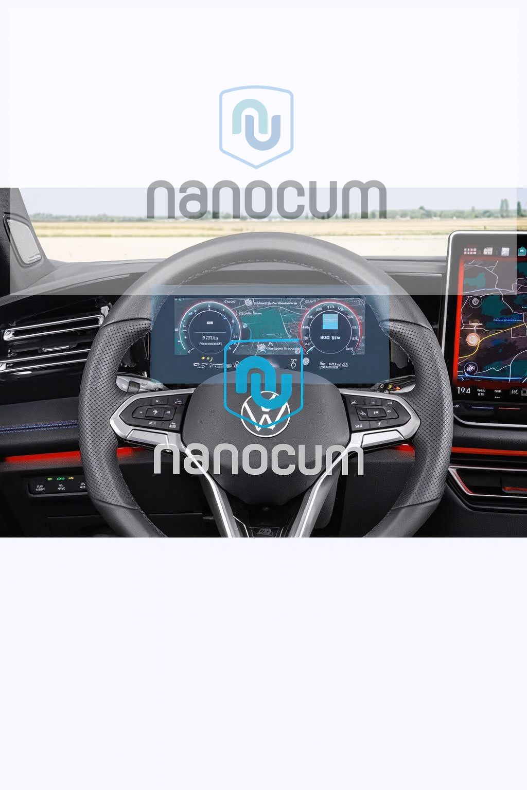 Volkswagen Passat Variant 10.25 Inç Dijital Gösterge Panel Uyumlu 9h Nano Ekran Koruyucu 2024